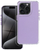 Kapak telefoni MATRIX për iPhone 17, TPU PU, kundër goditjeve, vjollcë e çelët