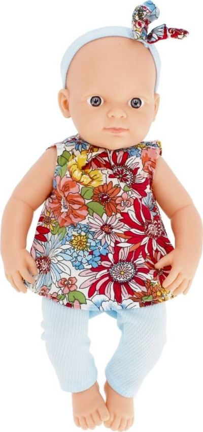 Kukull beb Mega Creative JQBaby, 32 cm, me rroba plot ngjyra
