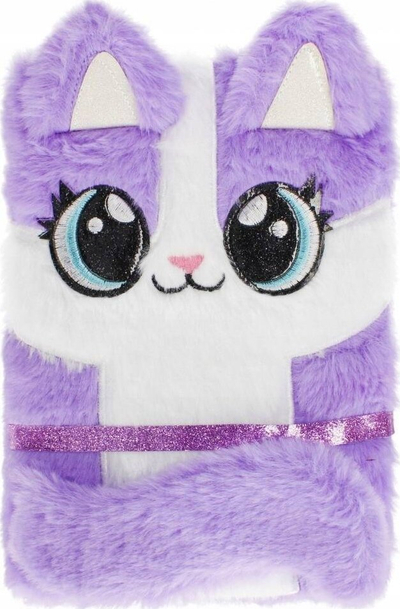 Fletore me kapak plush STARPAK Cat Big Eyes, A5, me vija, shumengjyrëshe