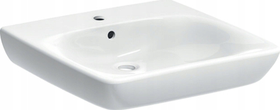 Lavabo muri Geberit Selnova Comfort, 60x55 cm, qeramike, e bardhë