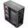 Kuti gaming MODECOM Volcano AQ400 ARGB, MIDI Tower, 4 ventilatorë ARGB, e zezë