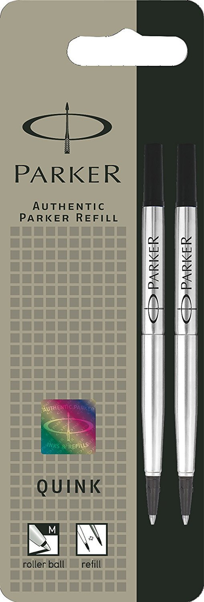 Mbushje për stilolapsa Parker Rollerball (1950325), e zezë, 2 copë
