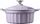 Тенџере од леано железо BUYDEEM CP521, 3Qt 2.9L, емајл, виолетово