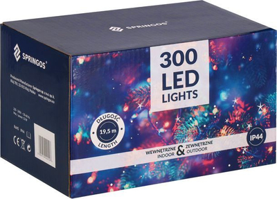 Led drita pemë Vitit të Ri Springos 300 LED, 19.5m, shumëngjyrëshe
