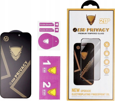 Xham mbrojtës privatësie OG Premium për Samsung Galaxy A24 4G dhe A25, tempered glass, i zi