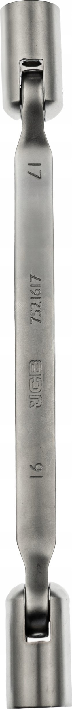 Çelës dyansh JCB Double-Sided Socket Wrench, 16mm, 17mm, metalik