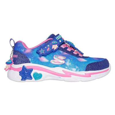 Atlete për goca Skechers Snuggle Sneaks Skech Squad, tekstile sintetike, që lahen në makinë, blu
