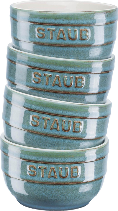 Set ramekinësh Staub 40508-155, 9 cm, qeramikë, 4 copë, ngjyrë turkeze