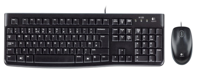 Set tastierë dhe maus Logitech MK120, USB, 1000 dpi, i zi