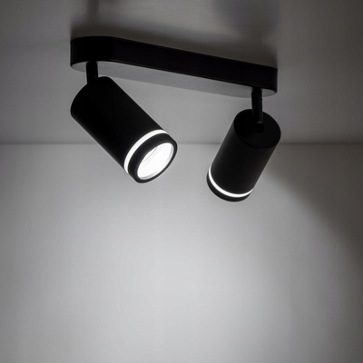 Llampa tavanit spot TK Lighting JET Black II 6912, 2xGU10, metal, e zezë mat