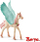 Lodër Schleich Unicorn Pegasus Foal, figurë koleksionare, e pikturuar me dorë, shumengjyrëshe