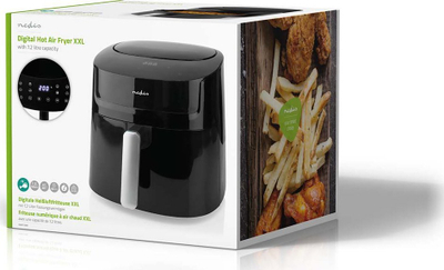 Frytezierë me ajër Nedis KAAF170BK, 7.2L, 1800W, e zezë