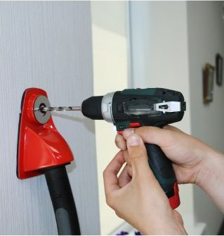 Aksesor për shpim pa pluhur HomeDuster, deri 20 mm, për fshes me korrent, i kuq