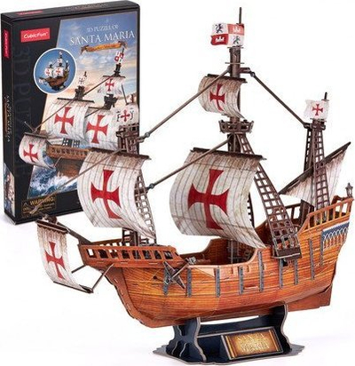 Puzzle 3D CubicFun Santa Maria, 204 pjesë, për kalamaj 5+
