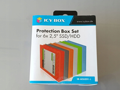 Set me kuti mbrojtëse për HDD 2.5" Icy Box IB-AC6251-6, deri 9.5 mm, 6 ngjyra