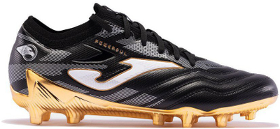 Këpucë futbolli për fëmijë Joma Powerful Cup 2401 FG, fushë e thatë, të zeza me ari