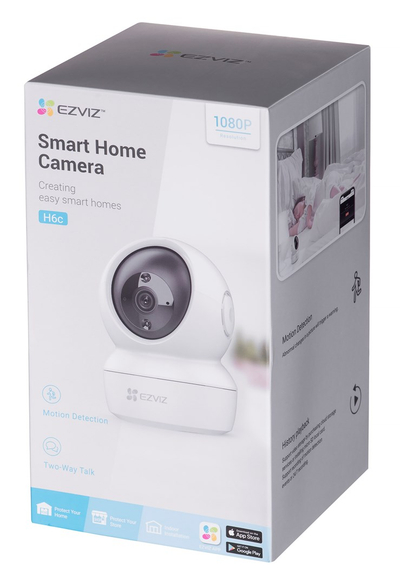 Kamera sigurie EZVIZ H6c, 2MP, Wi-Fi, e bardhë