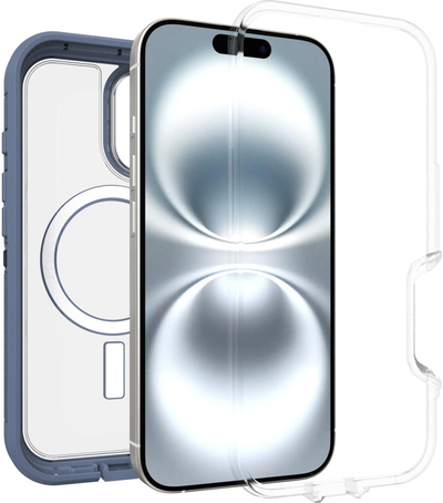 Mbulesë telefoni OtterBox Defender Series XT për iPhone 16, MagSafe, blu e çelët transparente