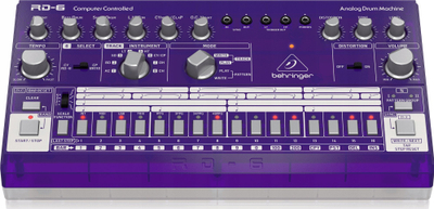 Drum machine Behringer Rhythm Designer RD-6, analoge, MIDI USB, vjollcë transparente