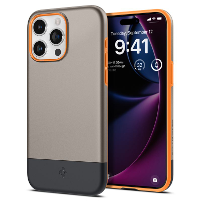 Mbështjellës për iPhone 15 Pro Max Spigen Style Armor MagSafe, i artë / i hirtë