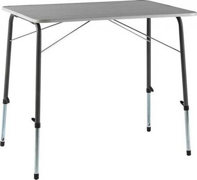 Tavolinë kampingu Vango Birch 80, 80 x 60 cm, lartësi e rregullueshme, gri