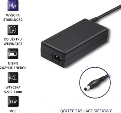 Adaptues rryme XY-050200, 5V 2A, konektor 5×3 mm, i zi