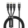 Kabllo karikimi Baseus CAMLT-SC01 3in1, USB-C në USB-C microUSB Lightning, 1.5m, 20W, e zezë