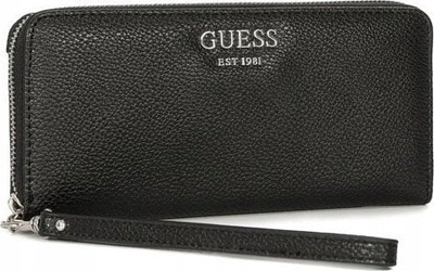 Portofol Guess Vikky, material tekstili, për femra, i zi