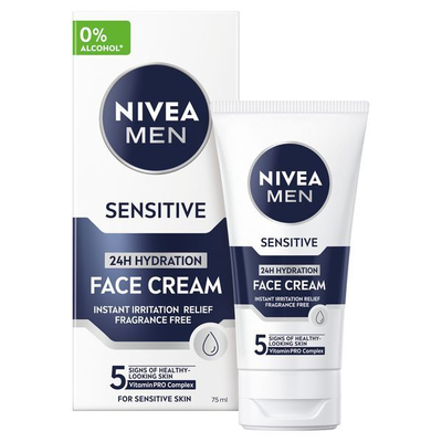 Krem fytyre për meshkuj Nivea Sensitive Men, 75 ml