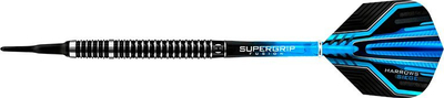 Shigjeta dart Harrows Siege Softip, 90% tungsten, blu me të zezë