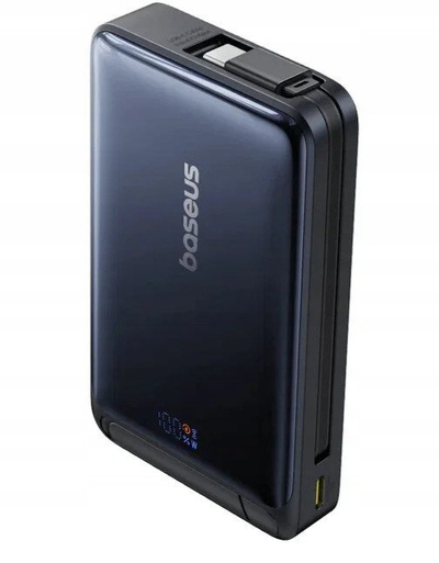 Портабилен полнач Baseus Nomos Qi2 магнетен, 10000mAh, 45W, црн