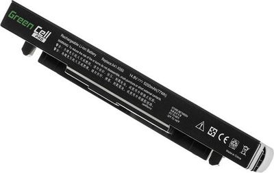 Bateri laptopi Green Cell PRO Asus A41 X550, 5200mAh, 14.4V, e zezë