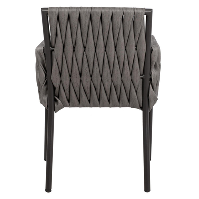 Karrige alumini Martin antracit me synthetic rattan 55×59×83 cm (HM5564.02)