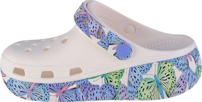 Sanda fëmijësh Crocs Cutie Crush Butterfly Kids Clog, platformë, Croslite, e bardhë me shumëngjyrëshe