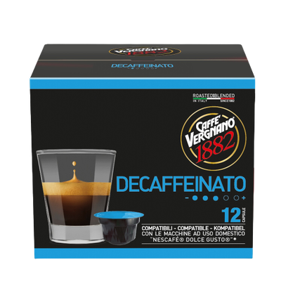 Kapsula kafeje Vergnano Decaffeinato, për aparatin Dolce Gusto (12 kapsula)