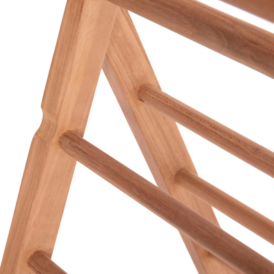 Varetare dyshemeje Metic HM18139, dru teak, 70x70x102.5 cm, ngjyrë natyrale