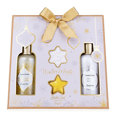 Set për trup Accentra Winter Magic, xhel dushi për trup 100 ml + losion trupi 100 ml + 2 x shkumë për vaskë 25 g