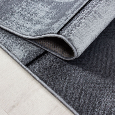 Tapet Carpet Plus 8007, 200x290 cm, polipropilen, gri me të zezë
