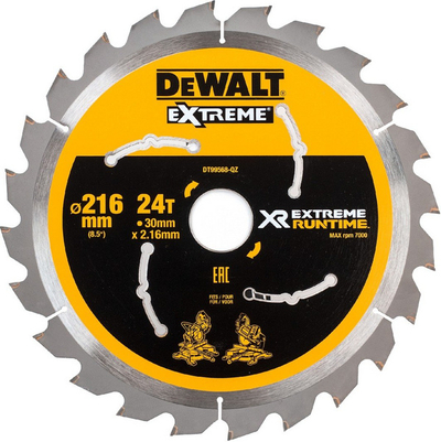 Teh i sharrës për dru Dewalt DT99568, 216 x 30 mm