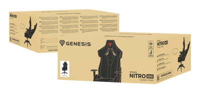 Karrige gaming Genesis Nitro 650, deri 150 kg, e zezë