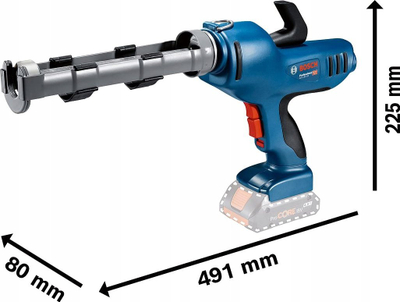 Pistol silikoni Bosch GCG 18V-310, pa furça, pa bateri, blu