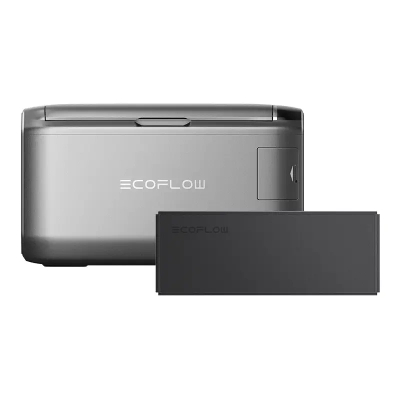 Set frigorifer portativ EcoFlow Glacier 35L me bateri 298Wh, gri
