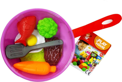 Set lodrash kuzhine Frying Pan With Products, tigan me aksesorë, për fëmijë