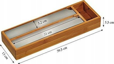 Dispenser letre alumini Kesper 58040-13, 2 në 1, dru bambuje, kafe