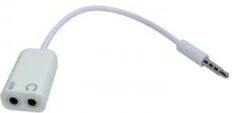 Përshtatës kufjesh Sandberg Headset Converter Dual Single, 2x 3.5 mm në 1x 3.5 mm, i bardhë