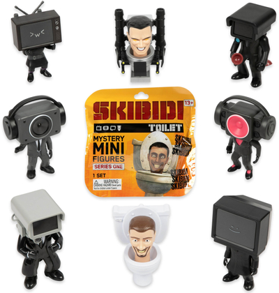 Lodër figurë Skibidi Toilet Mystery Figures, seri 1, një figurë surprizë, shumëngjyrëshe