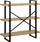 Raft Beliani TIMBER, 3 nivele, 111 cm, dru i çelët e zezë