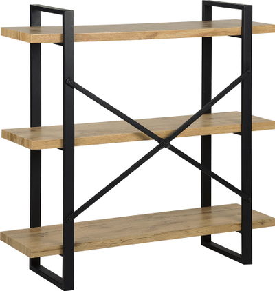 Raft Beliani TIMBER, 3 nivele, 111 cm, dru i çelët e zezë