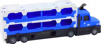Makina lodër Ride On Lean Toys Lora Race Track 2in1, me pistë gare, për fëmijë 3+, blu