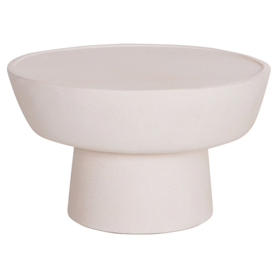 Tavolinë anësore HomeMarkt Pirson Round, fiber cement, diametër 60 cm, e bardhë
